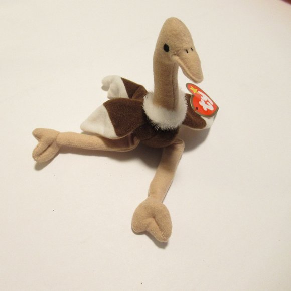 Stretchy the Catnip Teenie Beanie Babies Ostrich - Picture 3 of 4